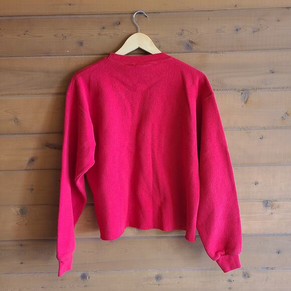 Vintage Walt Disney World South Beach Cropped Sweatshirt Red Medium Retro SoCal - Picture 2 of 8